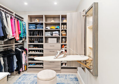 san diego home interior design example closet walk in with fold up ironing board